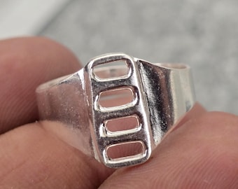 Handmade Sterling Silver Chunky Dome Ring, Wide Band Jewelry