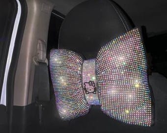 Kissen (2er Pack) Ultra Bling Autokissen Bowknot Kopfstütze Regenbogen