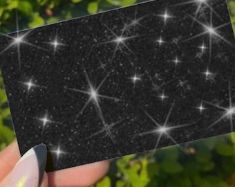 Ultra Bling Black Credit Card Skin, Reflective Sparkle Sticker