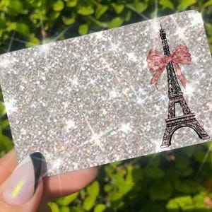 Carta di credito con debito Ultra Bling Reflective Skin, l'originale Ultra Ice Skin, da utilizzare solo con il rubinetto, informazioni sul retro (Parigi)