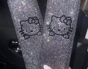 Ultra bling Strass bling Sicherheitsgurte (2pack) Silber