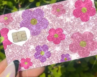 Ultra Bling Glitter Credit Card Skin, Reflective Decal Debit Credit Card Skin Luxury Reflective Ice Back Information