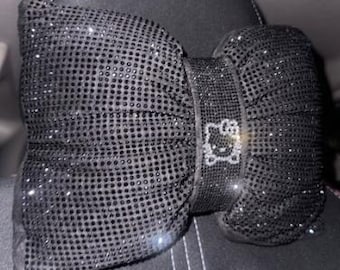 Kissen (2er Pack) Ultra Bling Autokissen Bowknot Kopfstütze Regenbogen