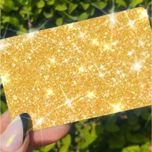 Carta di credito con debito Ultra Bling Reflective Skin, la pelle originale Ultra Ice, da utilizzare solo con il rubinetto, informazioni sul retro (Gold Ice)