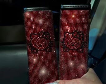 Ultra bling Strass bling Sicherheitsgurte (2pack) Rot