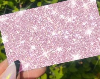 Pink Glitter Debit Card Skin, Reflective Sticker