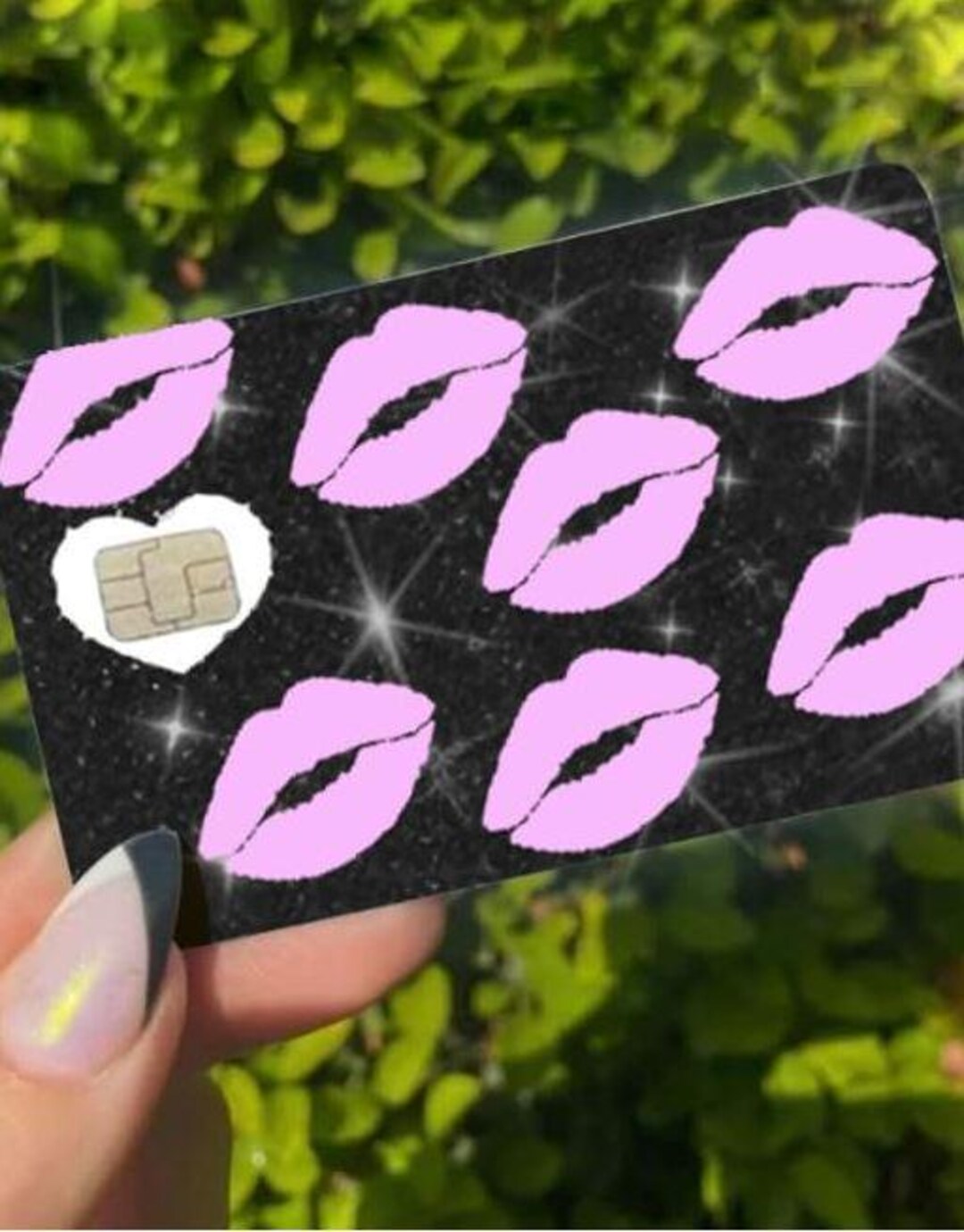 Ultra Bling Credit Card Skin, Shiny Luv Black Ice Kix Design - Etsy