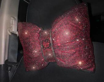 Kissen (2er Pack) Ultra Bling Autokissen Bowknot Kopfstütze Regenbogen