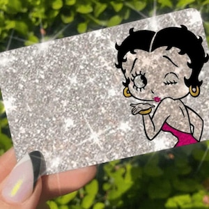 Carta di credito con debito Ultra Bling Reflective Skin, la carta originale Ultra Ice Skin, da utilizzare solo con il rubinetto, informazioni sul retro (Betty)