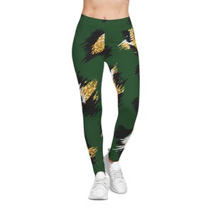 Trendy Leopard Print Leggings for Women | Casual Yoga Pants, Fitness Apparel, Stylish Lounge Wear, Gift Idea, Everyday Wear