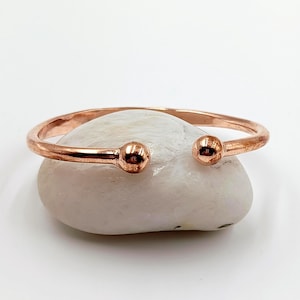 Pure Copper-Magnetic Bracelet - Unisex Healing-Bangle - Adjustable Copper-Cuff with Ball Ends-Arthritis Pain Relief-Energy Balance Jewelry