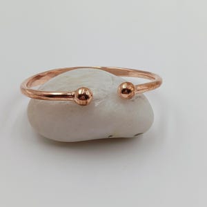 Pure Copper Magnetic Bracelet - Unisex Healing Bangle - Adjustable Copper Cuff with Ball Ends Arthritis Pain Relief  Energy Balance Jewelry