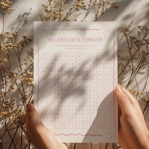 100 Tage Hochzeit Countdown Kalender | Brautparty Geschenk | Verlobung Geschenk für Braut | Braut Dekor zu sein | Tage bis ich Signiere