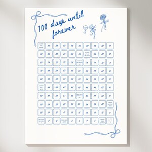 100 Days Until I Do | Wedding Countdown Sign | Bridal Shower Gift | Engagement Keepsake | Bride to Be Countdown
