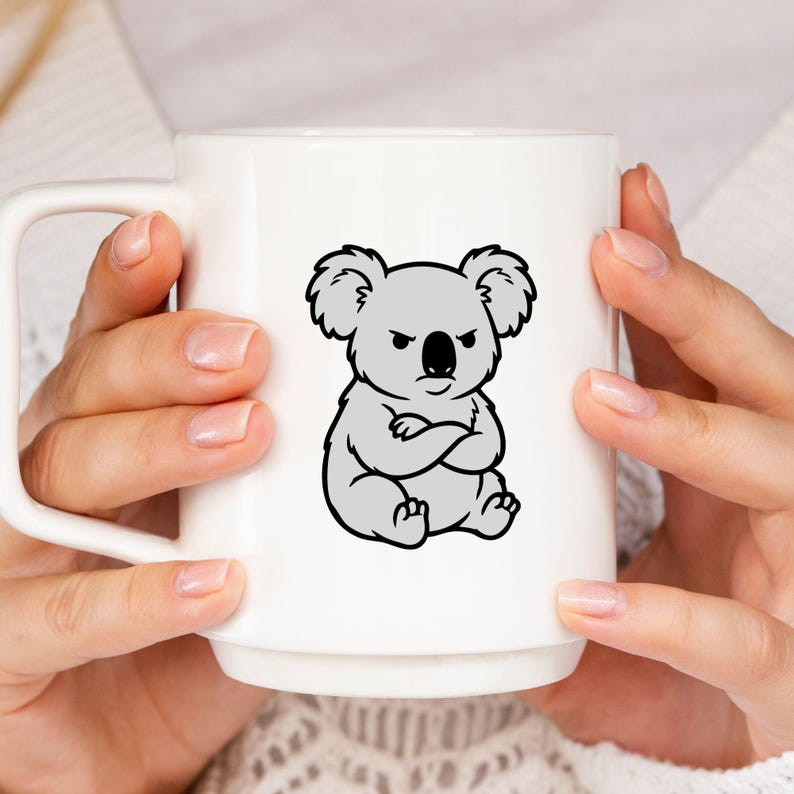 Grumpy Aussie Animals SVG Clipart Bundle | Sarcastic Koala, Kangaroo ...