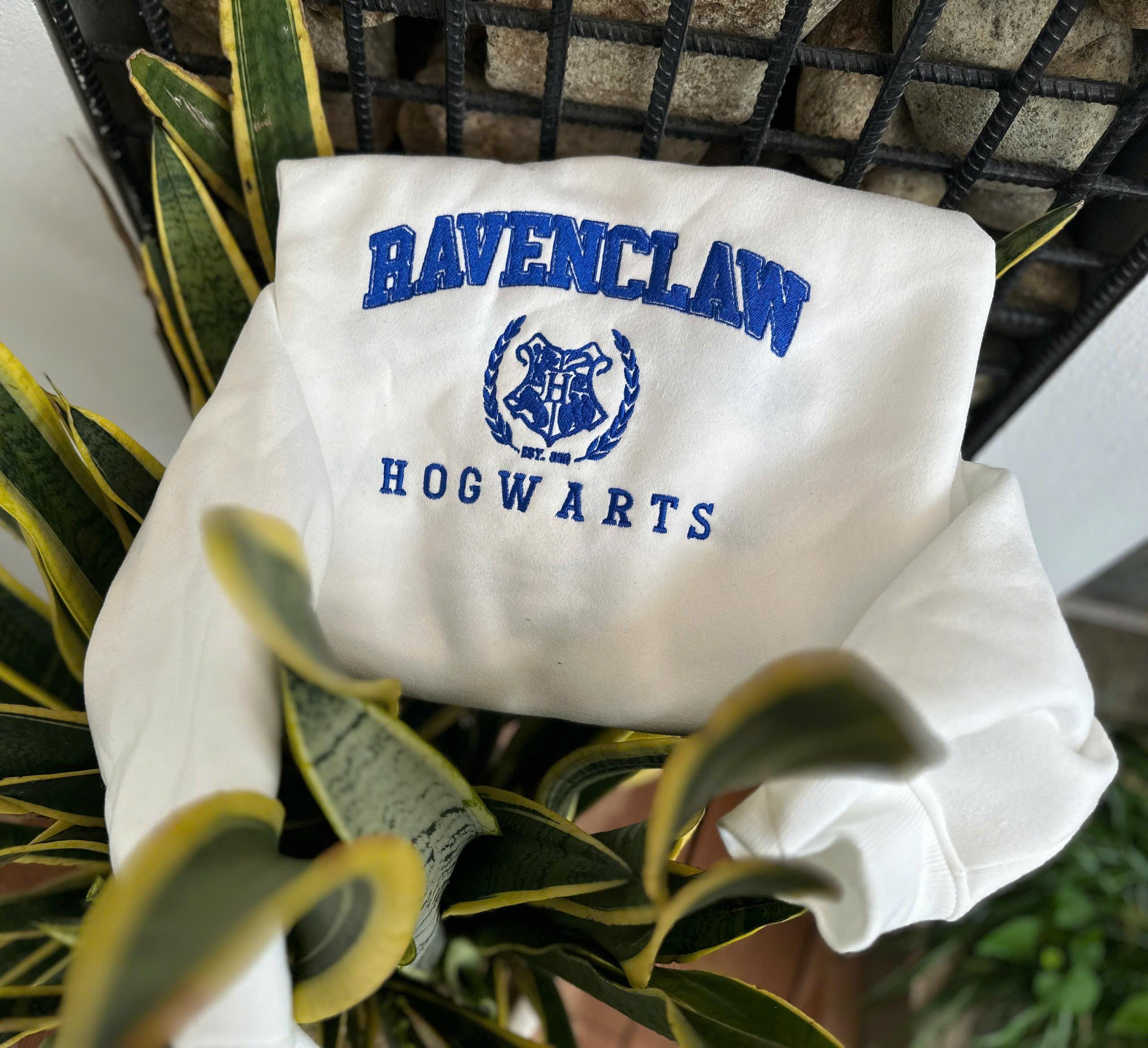 Ravenclaw Embroidered Hoodie | Hogwarts Crest Sweatshirt | Harry Potter Gift