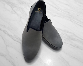 Luxe fluwelen op maat gemaakte herenschoenen