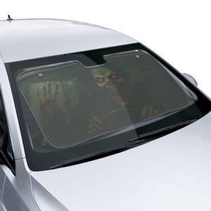 Horror Car Sun Shades - Scary Evil Clown Design, UV Protection, Halloween Gifts, Car Accessories, Creepy Driving Decor