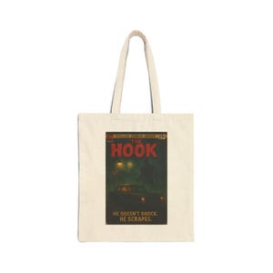 Vintage Horror Movie Tote Bag, Canvas Bag for Book Lovers, Halloween Decor, Eco-Friendly Shopping Tote, Gift for Movie Buffs