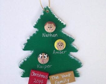 Personalized Christmas Ornaments Personalized Ornament Family of 3, Family of 4; Personalized Family Christmas Ornament 2023 - Up to 4 faces