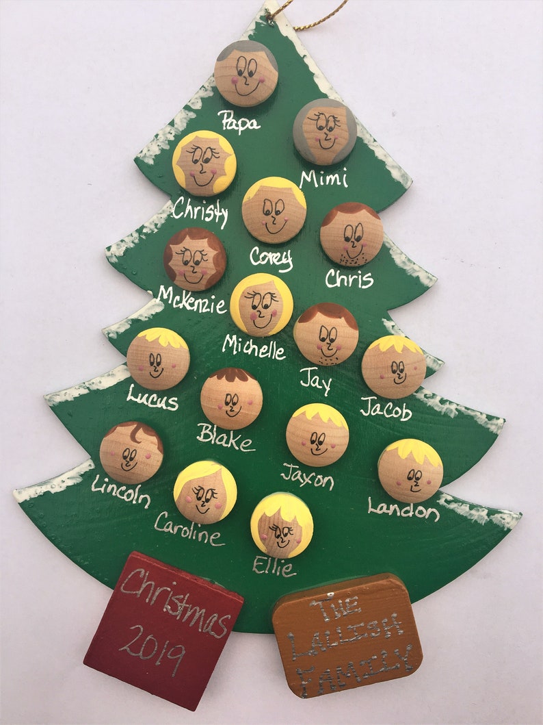 Personalized Ornament Family Tree Ornament Personalized Etsy