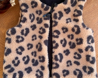 Gilet senza maniche per bambini, Gilet senza maniche per bambini e bambine, Gilet da pastore per bambini, Giacca personalizzata, Gilet reversibile fatto a mano