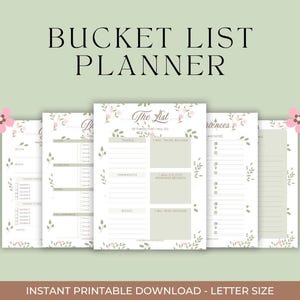 Planificador de lista de deseos de 7 páginas: plantilla de lista de deseos, planificador de metas de vida en PDF, lista de deseos digital para niños o adultos, diario de lista de deseos