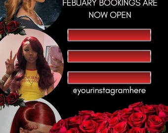Love At First Style Hair Flyer Template | Hair Stylist Promo Flyer | Valentine Beauty Marketing Canva Template