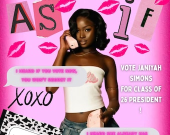 Student Government Flyer Template: Pink, Customizable Canva Design (Digital Download)