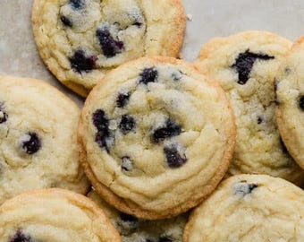 Lemon Blueberry Cookies (Set of 4, 8, or 12) | Fruity Citrus Gourmet Cookies | Soft & Bakery-Style