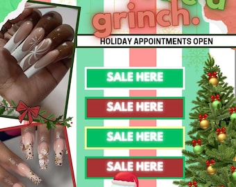 Festive Nail Hair Salon Flyer | Christmas Appointments Template | DIY Editable Beauty Promo Flyer