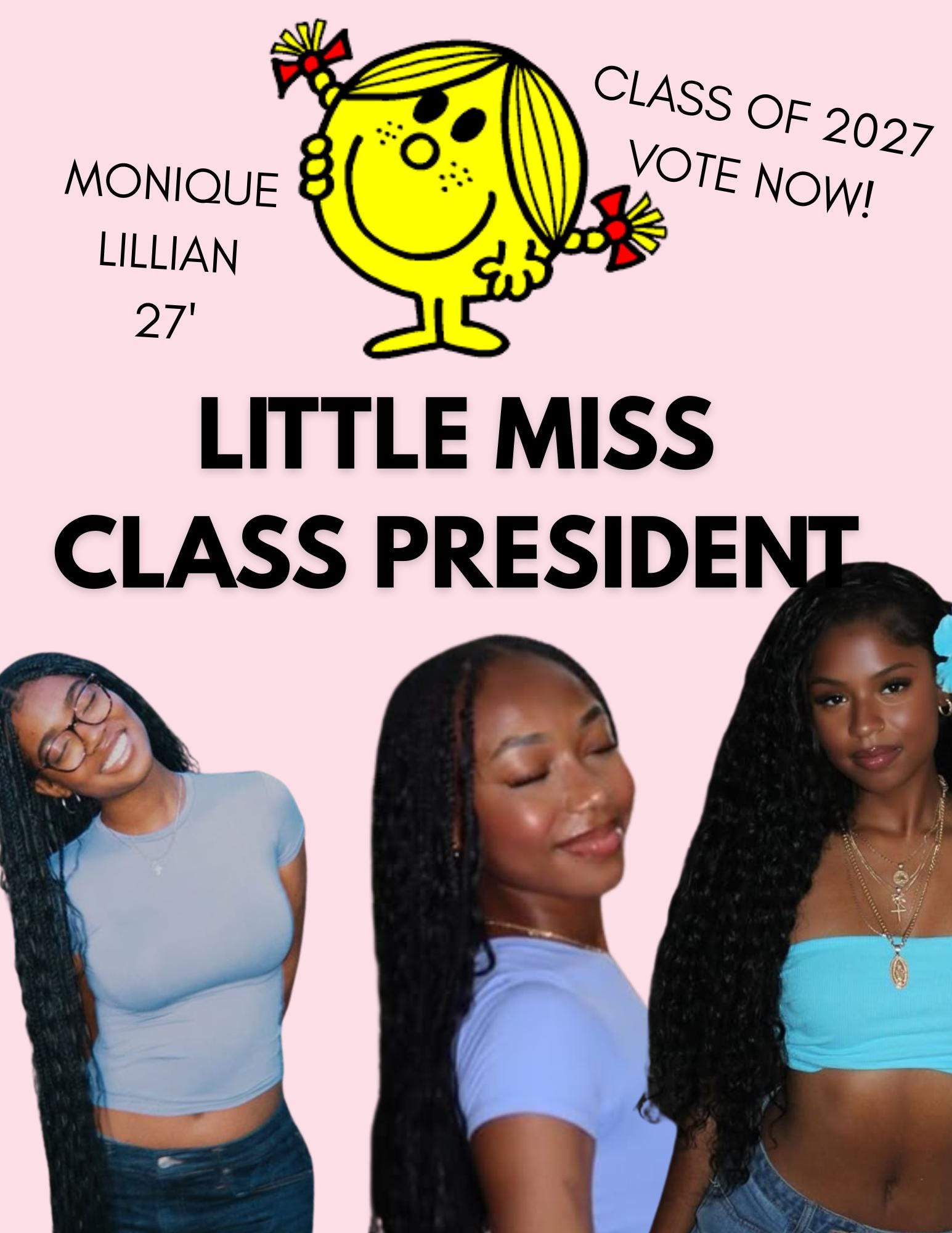 Little Miss Class President Student Council Student Government Flyer ...