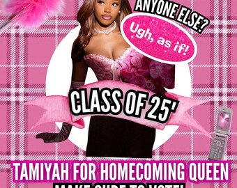 Clueless Homecoming Flyer Template | 90s Dance Party Invitation (Editable Canva, Digital Download)