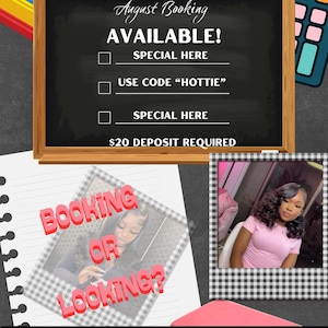 Back To School Flyer, Back to school hair flyer, Back to school sale flyer, DIY canva template, Back 2 School Flyer, Braid Special Flyer
