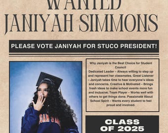 Customizable Old Western Wanted Poster | Student Council Gift