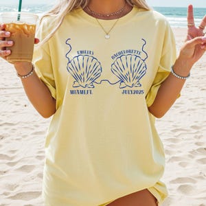 Beach Bachelorette Party Shirt: Seashell Bridal Shower Gift, Personalized