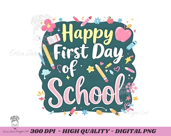 Primeiro dia de aula PNG: Design Pink Coquette (Download digital)