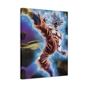 Matte Canvas Art Print featuring Dynamic Superhero Scene, Wall Decor, Gift for Anime Fans, Home or Office Decoration, Dragon Ball Artwork