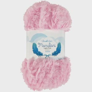Uluwehi Yarn Manulani 1.8 oz Soft Eyelash yarn, Fur Yarn, 50g, 100% Polyester, Fluffy Craft Yarn for DIY Projects Light Pink