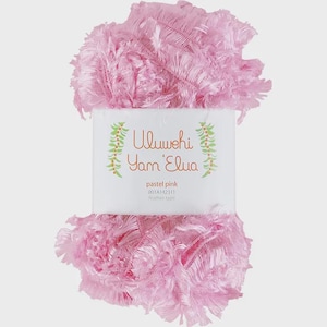 Uluwehi Yarn Elua 1.8 oz Soft Eyelash yarn, Fur Yarn, 50g, 100% Polyester, Fluffy Craft Yarn for DIY Projects Pastel Pink