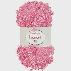 Uluwehi Yarn Pualani 1.8 oz Soft Eyelash yarn, Fur Yarn, 50g, 100% Polyester, Fluffy Craft Yarn for DIY Projects Pink
