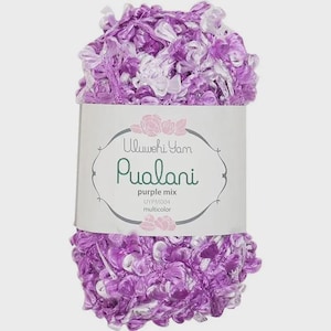 Uluwehi Yarn Pualani 1.8 oz Soft Eyelash yarn, Fur Yarn, 50g, 100% Polyester, Fluffy Craft Yarn for DIY Projects Purple Mix