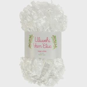 Uluwehi Yarn Elua 1.8 oz Soft Eyelash yarn, Fur Yarn, 50g, 100% Polyester, Fluffy Craft Yarn for DIY Projects Sugar White