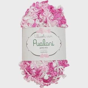 Uluwehi Yarn Pualani 1.8 oz Soft Eyelash yarn, Fur Yarn, 50g, 100% Polyester, Fluffy Craft Yarn for DIY Projects Pink Mix