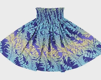 Hawaiian Pau Skirt, Hula Skirt, Hula Dance, Custom-made in Japan (12–35 in length; 3–4 elastic bands; 5 yds option) Lei spau-2957PP