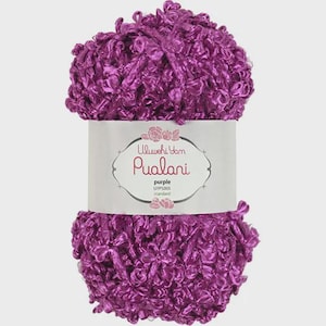 Uluwehi Yarn Pualani 1.8 oz Soft Eyelash yarn, Fur Yarn, 50g, 100% Polyester, Fluffy Craft Yarn for DIY Projects Purple