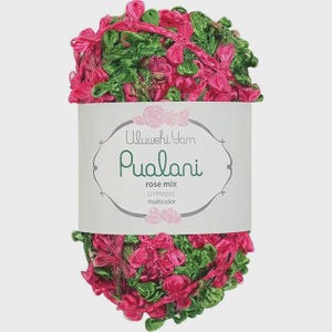 Uluwehi Yarn Pualani 1.8 oz Soft Eyelash yarn, Fur Yarn, 50g, 100% Polyester, Fluffy Craft Yarn for DIY Projects Rose Mix