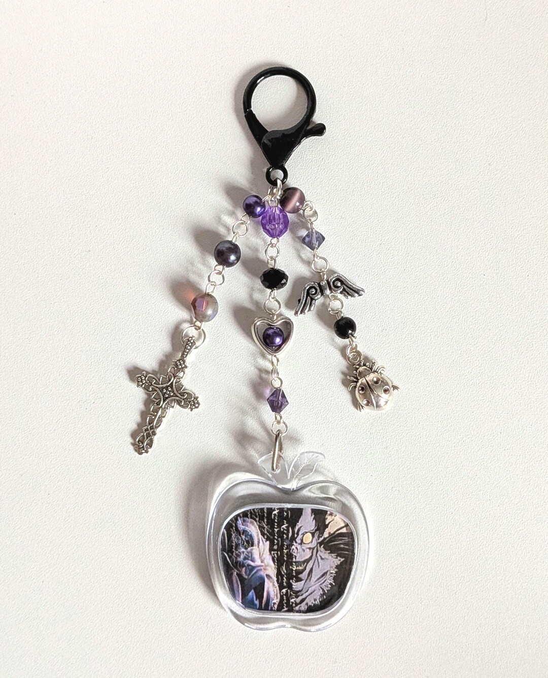 Handmade Death Note Ryuk L Light Misa Silver Black Purple Apple Gothic ...