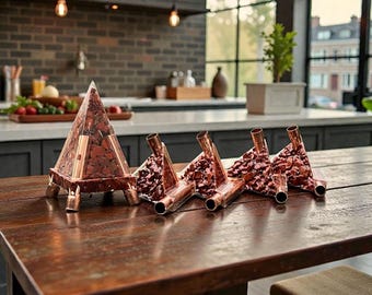14mm Copper Orgonite Nubian Pyramid Connector Kit – Cosmic Series – Without Pipe – Healing Crystal Resin Energy Pyramid