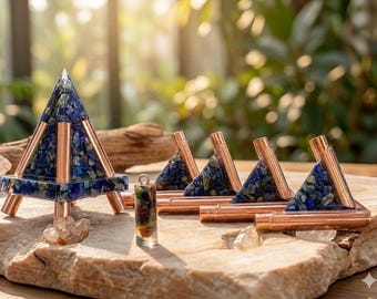 12mm Copper Orgonite Nubian Pyramid Connectors – Crystal Energy Sacred Geometry Kit